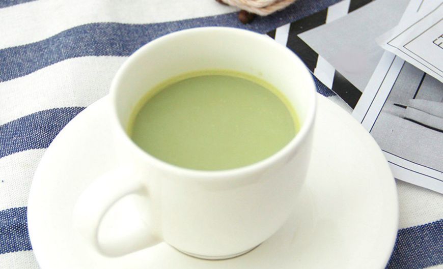 Чай Матча латте 1 кг, зеленый растворимый чай Матча 3 в 1 Guhang Matcha 0921 фото