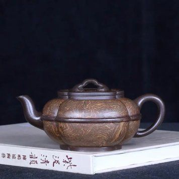 Заварник Ruyi ручної роботи з ісінської глини, чайник майстра Wang Yinxian, 200 мл 0958 фото